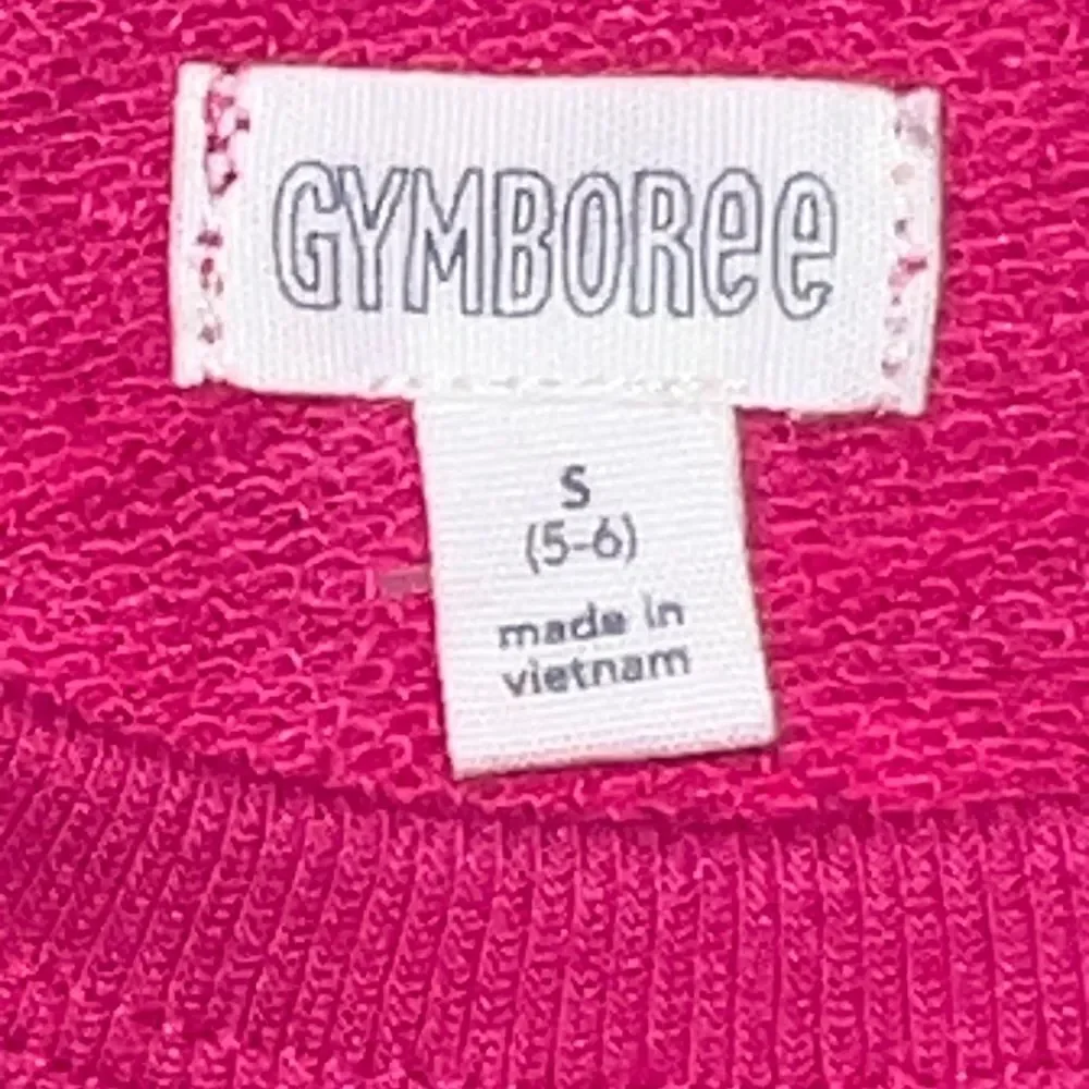 Gymboree Girls Pink Color Block Love Life Graphic Sweatshirt Small NWT